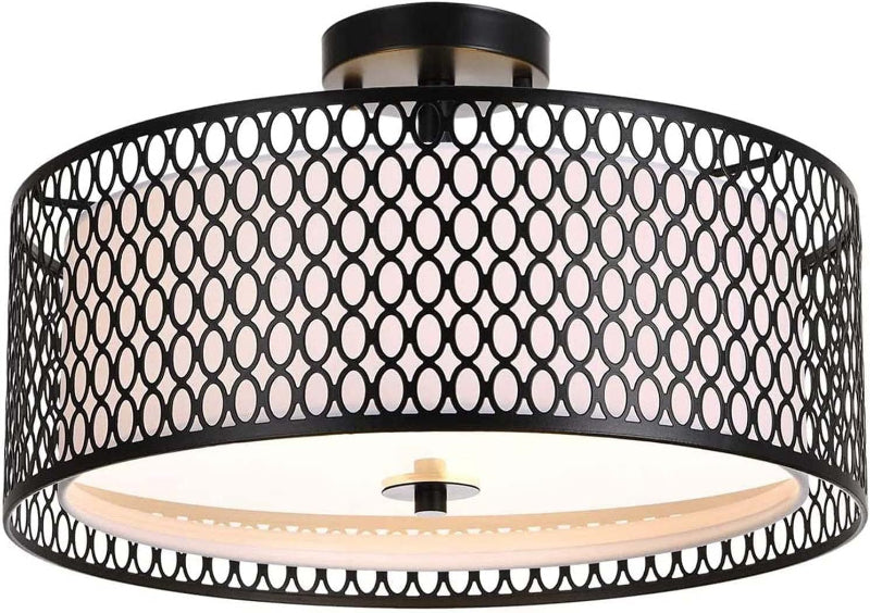 Double Layer Iron Mesh Ceiling Light