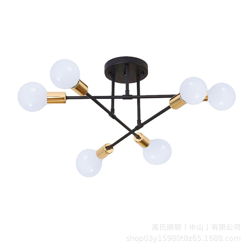 Nordic Industrial Wrought Iron Ceiling Light