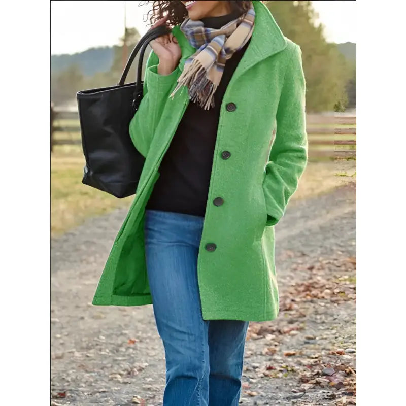 Tweed Mid-length Multi-Button Jacket