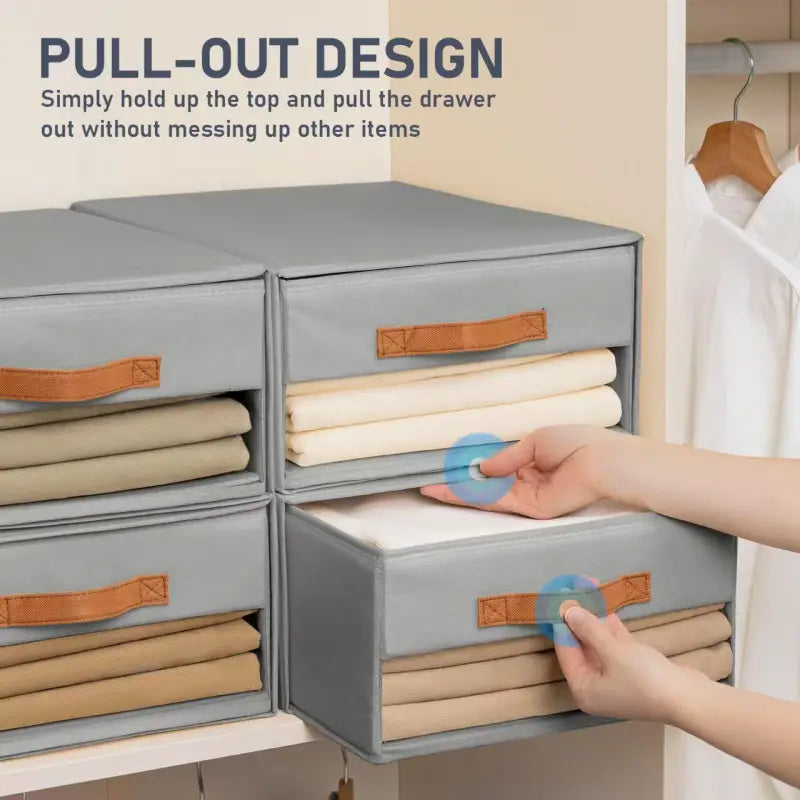 Four-Piece Foldable Drawer Organizer