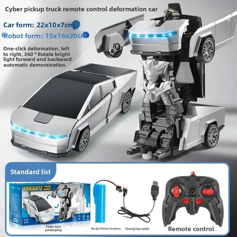 One-Touch Transforming Pickup Truck Remote Control Car