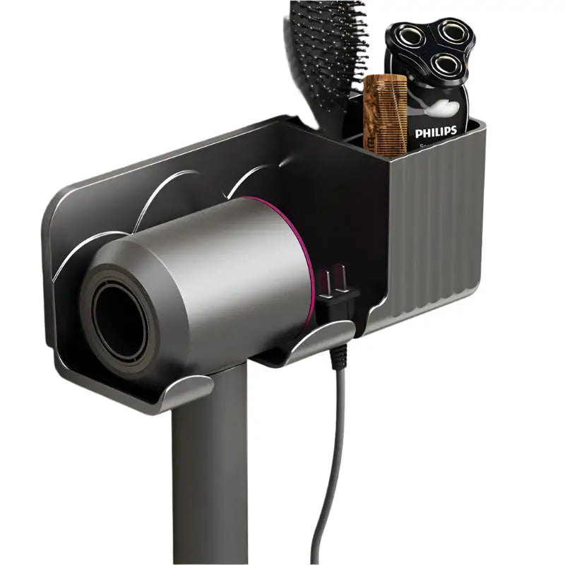 Hair dryer and grooming tool holder.