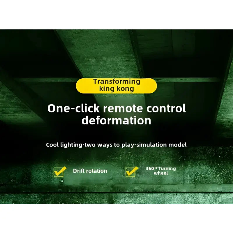 One-Touch Transformable Rechargeable Remote Control Car