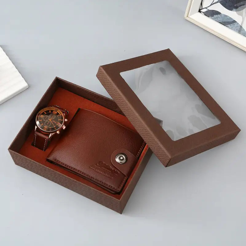 Men's Wallet Watch Belt Gift Box - sleek-selections