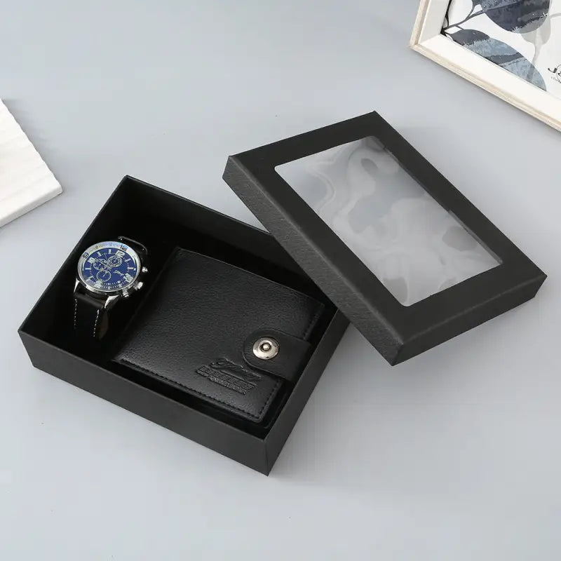 Men's Wallet Watch Belt Gift Box - sleek-selections