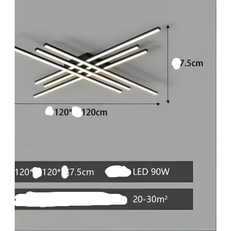 Modern LED ceiling light fixture.