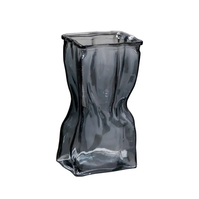 Nordic Style Glass Wavy Vase - sleek-selections