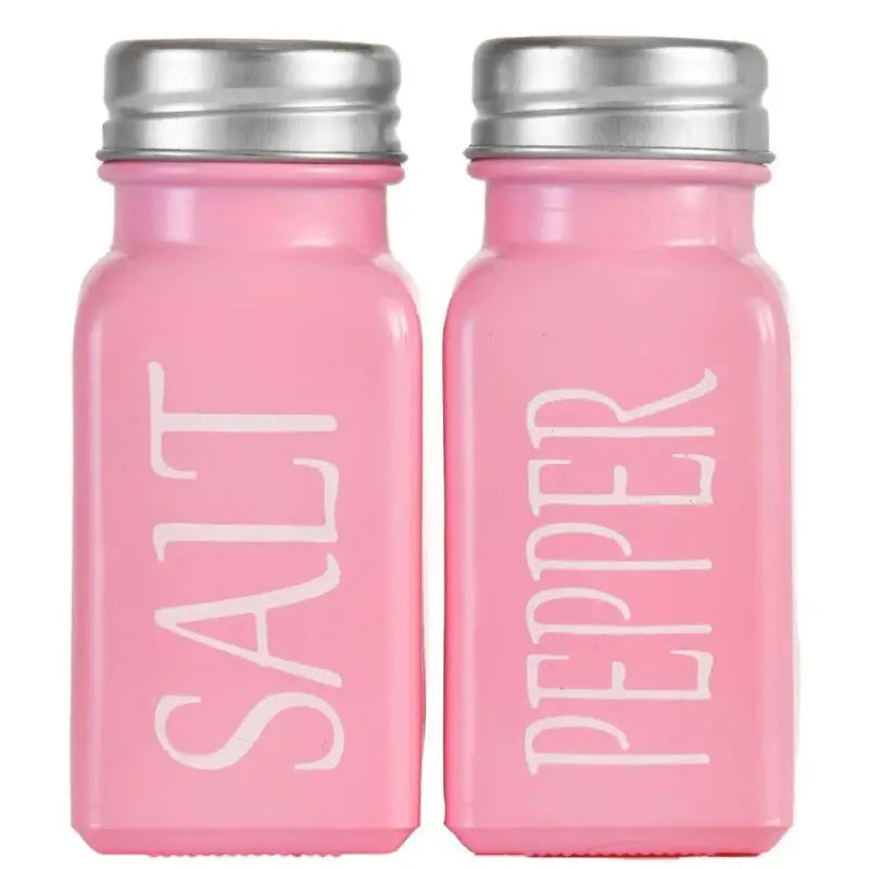 Pink salt and pepper shakers in a playful set, perfect as a stylish pepper shaker duo