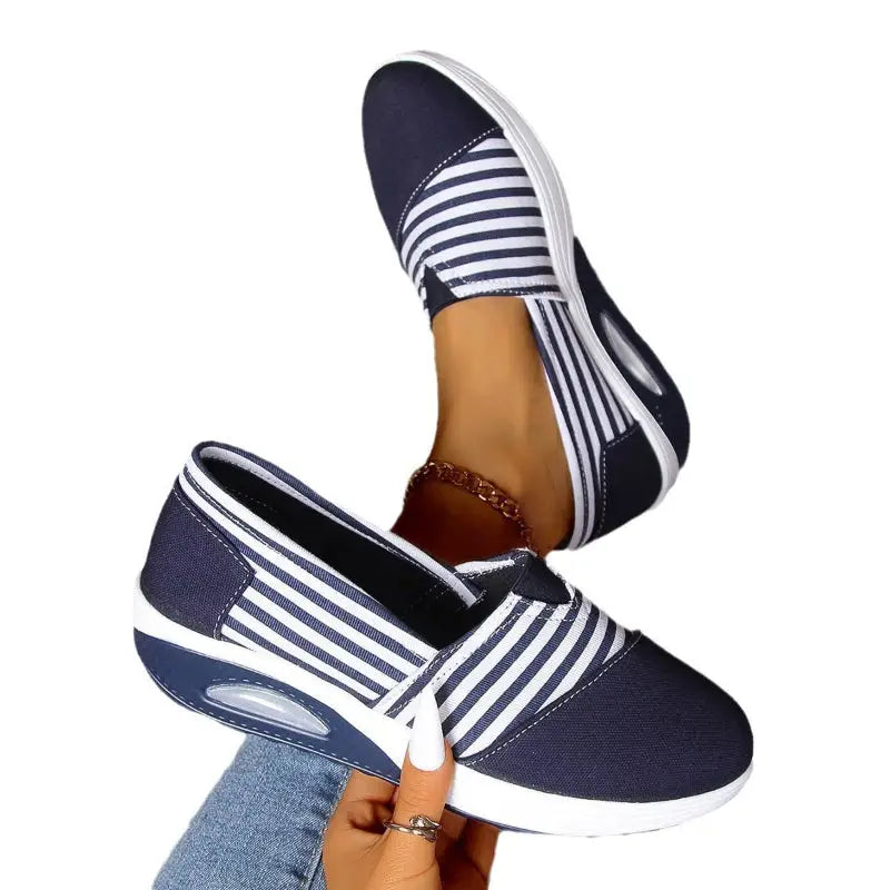 Striped Casual Rocker Canvas Shoes - sleek-selections