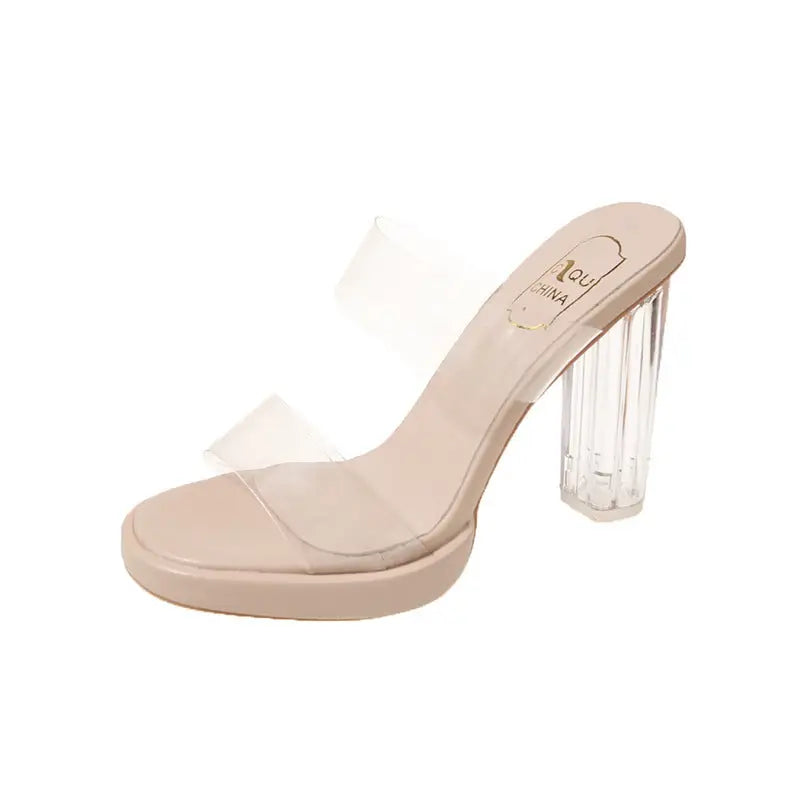 Transparent Crystal High Heel Shoes - sleek-selections