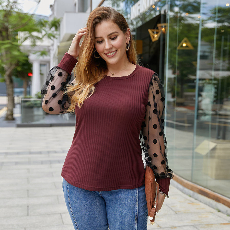 curvy plus tops/blouses sleek-selections