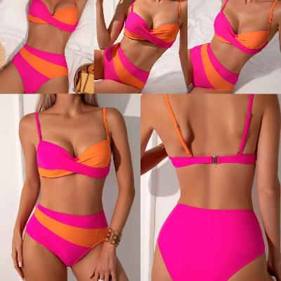 Women's Fashion Color Block Bikini 