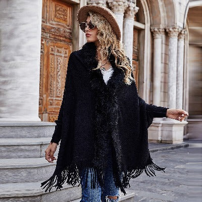 Fur Collar Shawl