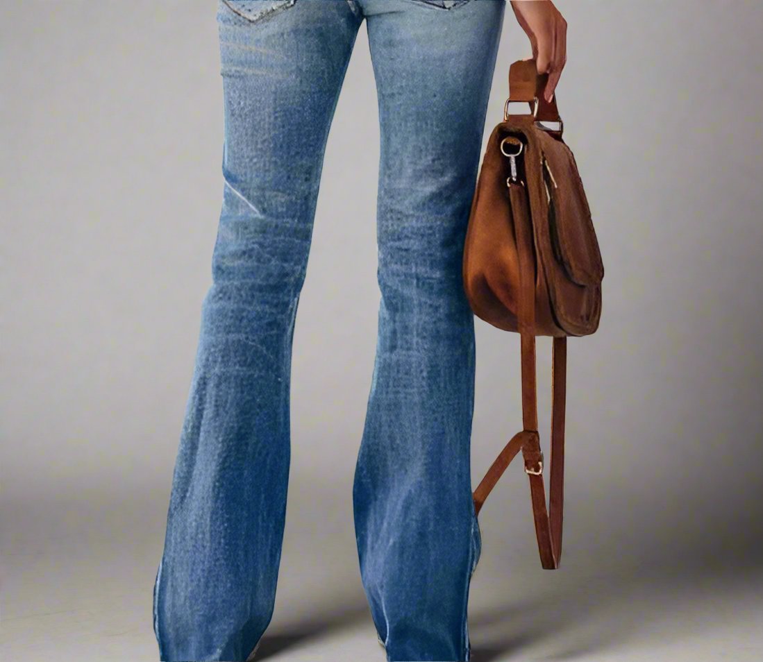 High-rise stretch bootcut jeans