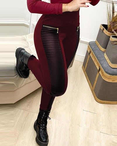 red wine Stretchy Leggings