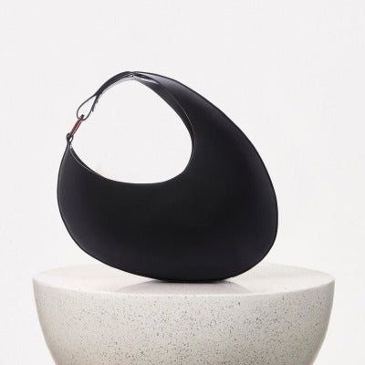 black Crescent Shape Underarm Bag