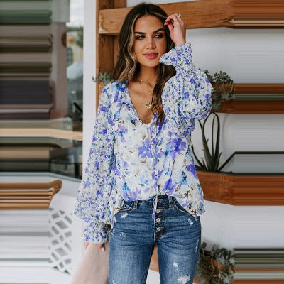 Floral Pattern Ladies Blouse