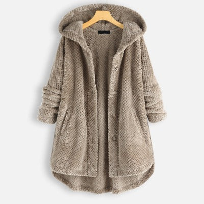 Women's Cozy Double-Faced Plush Sweater Coat for Style