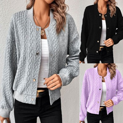 Fashion Solid Color Sweater Cardigan - Stylish & Versatile