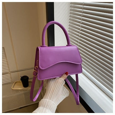 purple Simple Solid Color  Messenger Bag/Purse