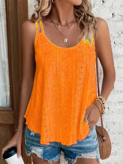 orange tank top