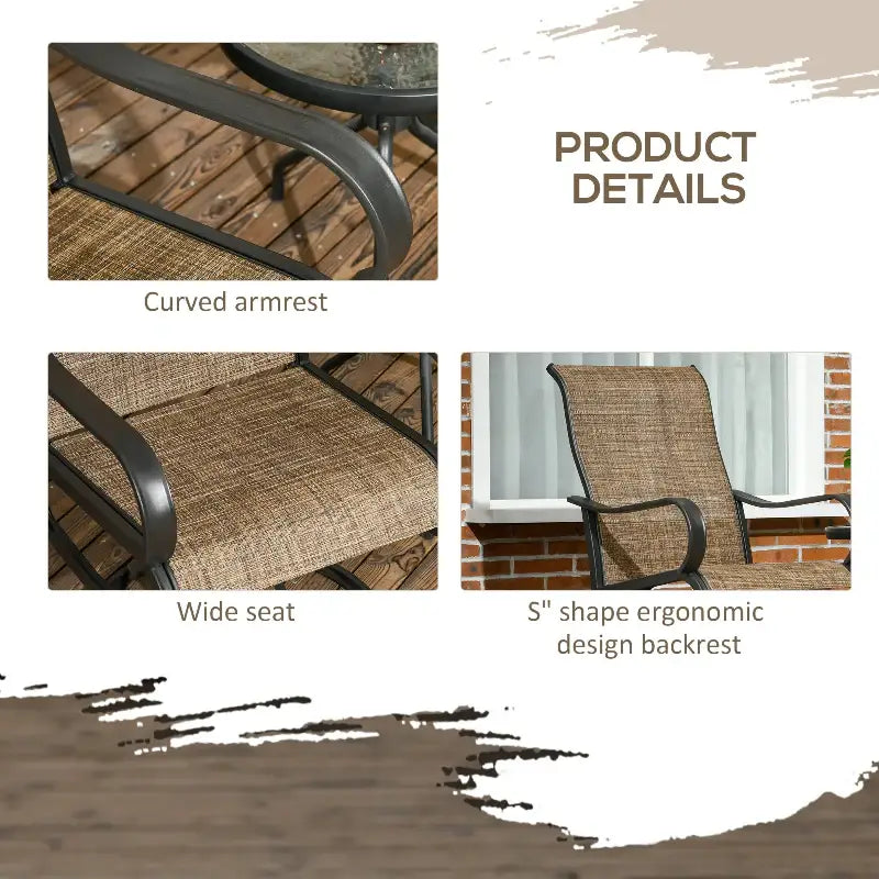 Patio chair details.