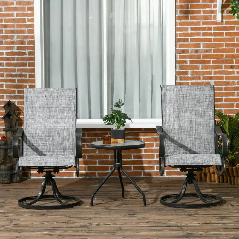 Outdoor patio furniture set.