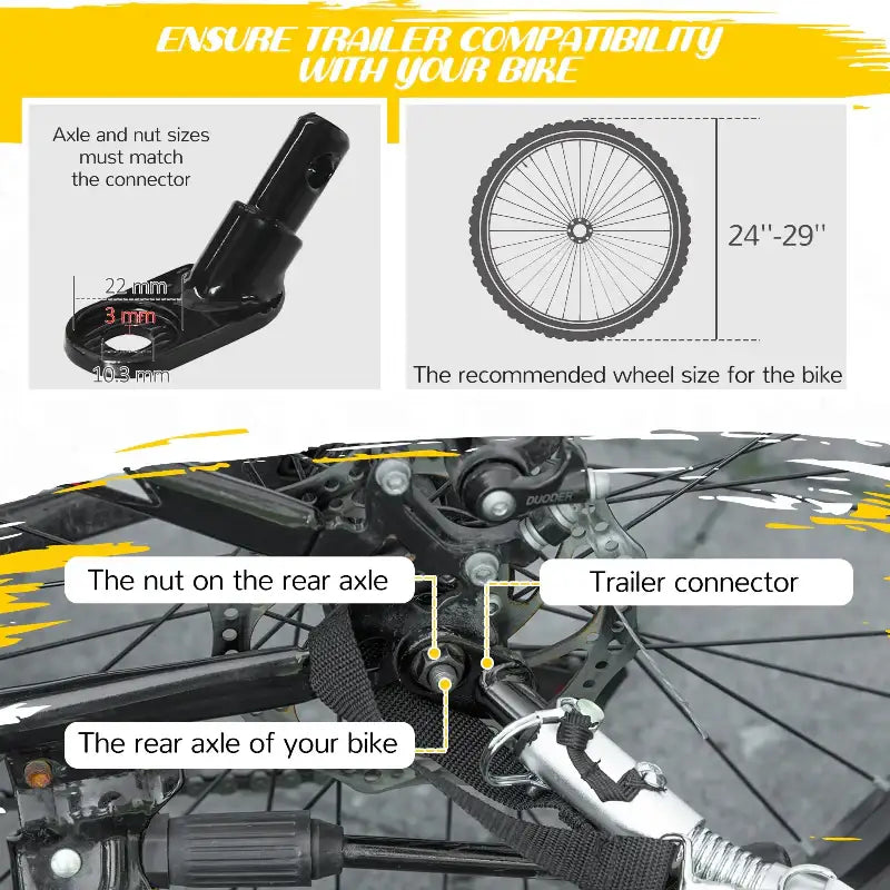 Bicycle trailer connector compatibility guide.