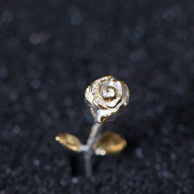 s925 silver rose necklace