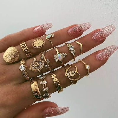 gold ring set