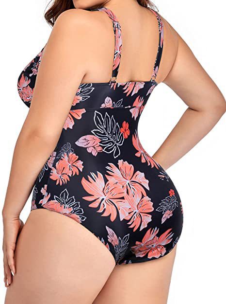 Mesh Fabric Printing One Piece Swimsuit