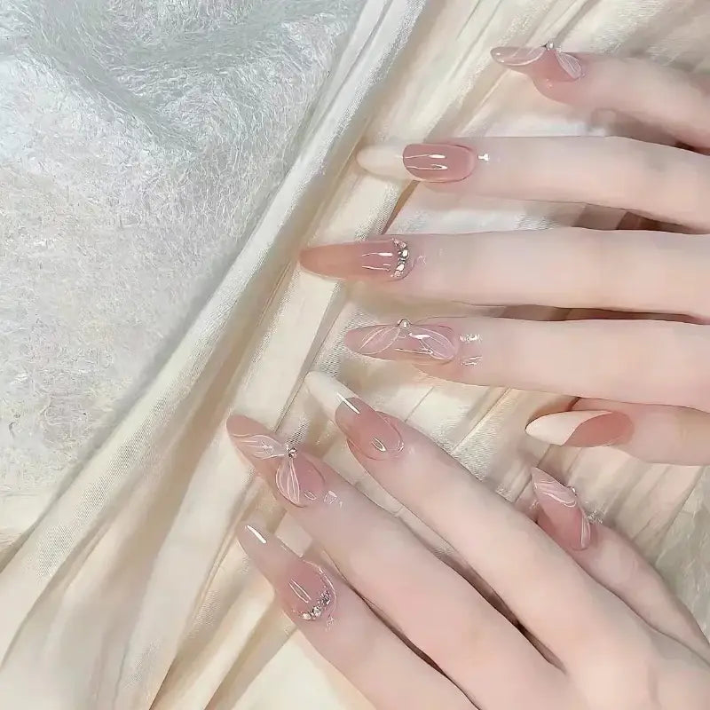 Elegant manicured hands.