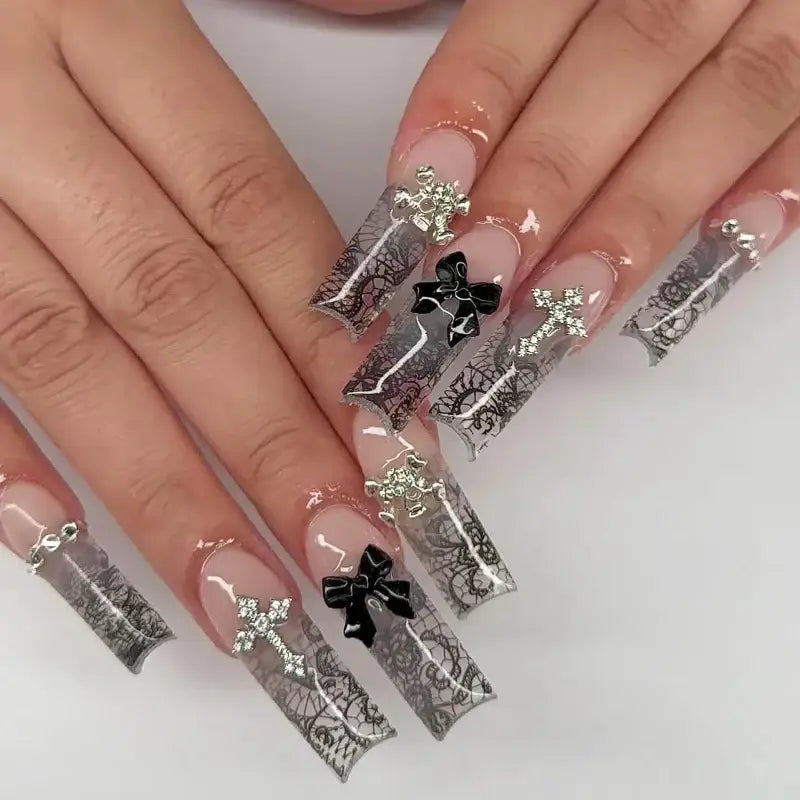 Elaborate coffin-shaped nails.