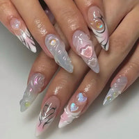 Elaborate, artistic fingernail designs.