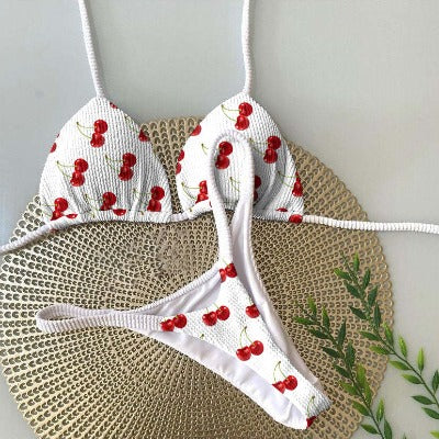 cherry print bikini