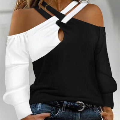 Black And White Patchwork Top