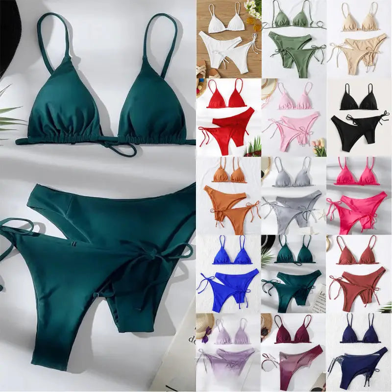 Colorful string bikini sets.