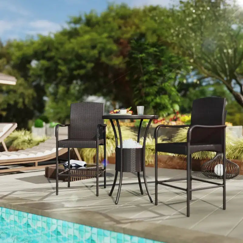 Outdoor bar set.