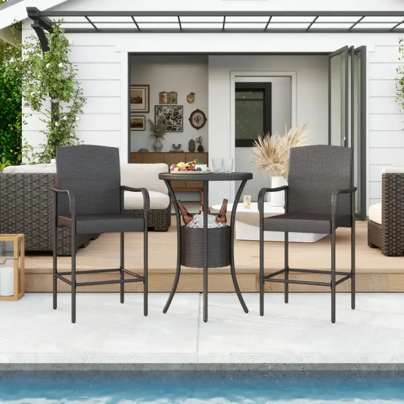 Outdoor bar set.