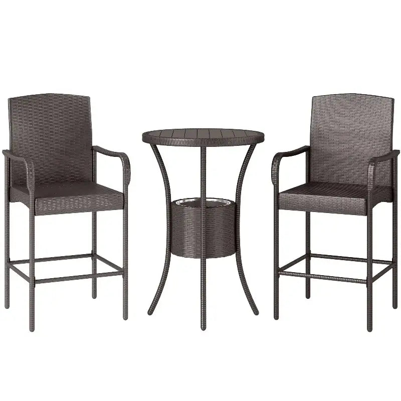 Wicker bar set.
