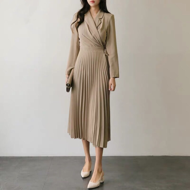 Long Sleeve pleated Dress