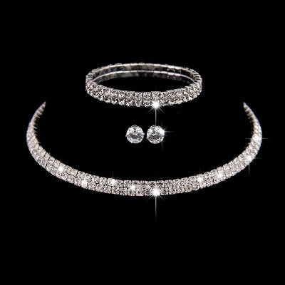 Sparkle Jewelry Set With Choker Necklace