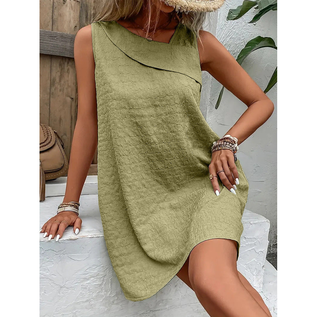 Fashion Solid Color Casual Summer Dress