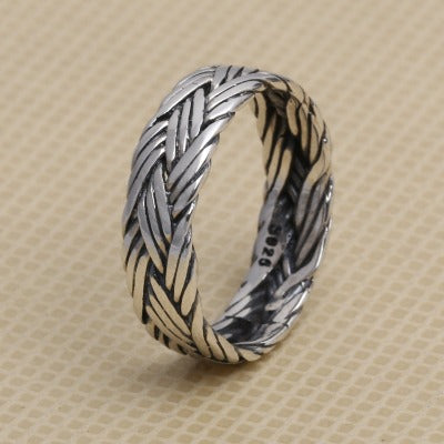  Hand-Woven Sterling Silver Ring 