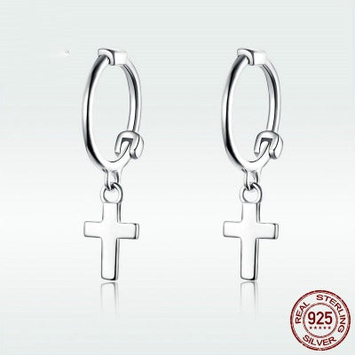 Cross 925 Sterling Silver Earrings