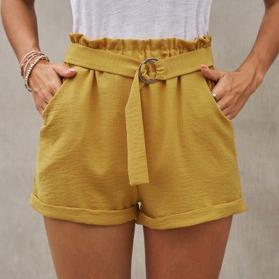 Tied High Waist Shorts