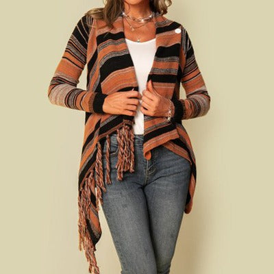 Medium Length Tassel Sweater - Cozy & Stylish Comfort