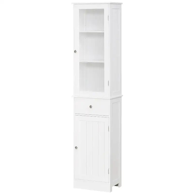 Tall Bathroom Cabinet with 3 Open Sheleves - sleek-selections