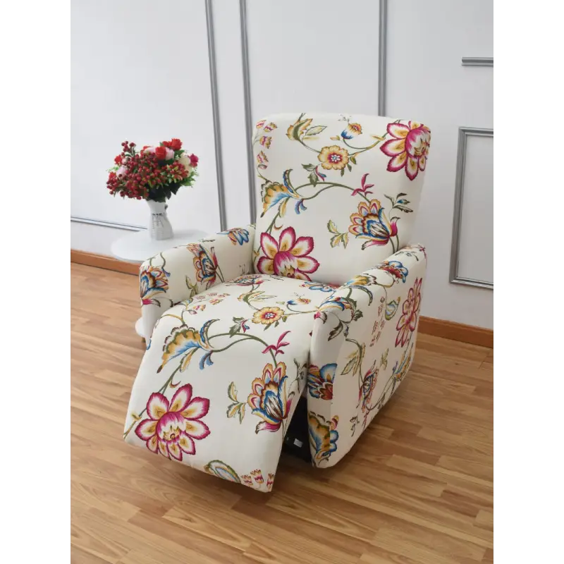 Floral recliner chair.