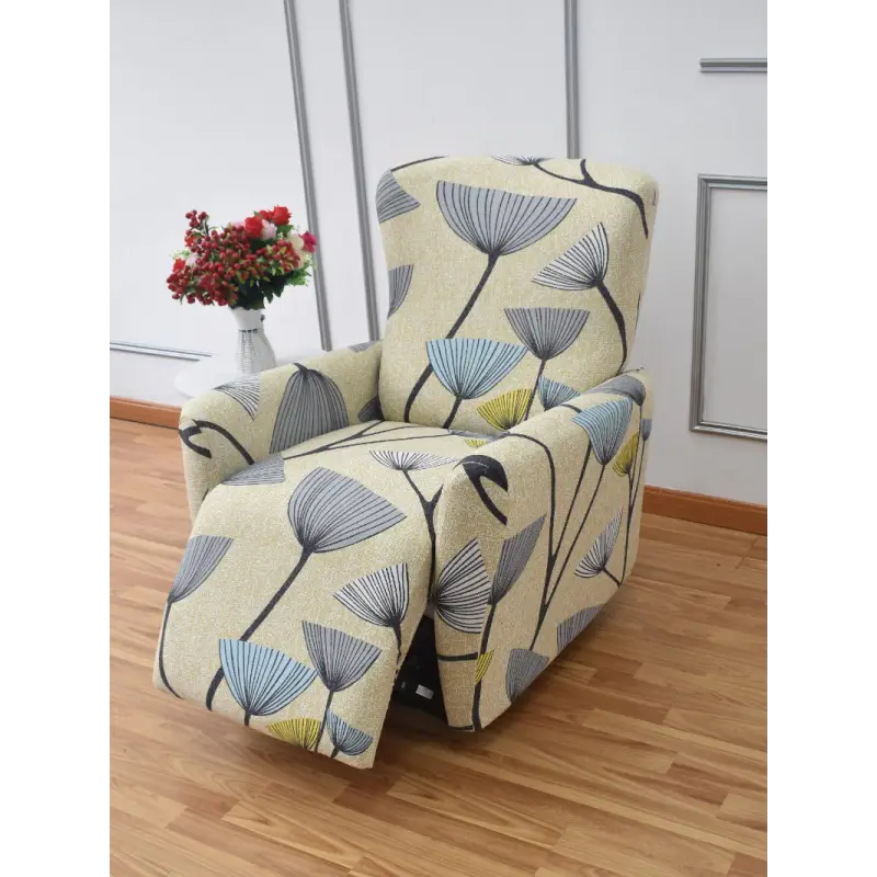 Floral recliner chair.